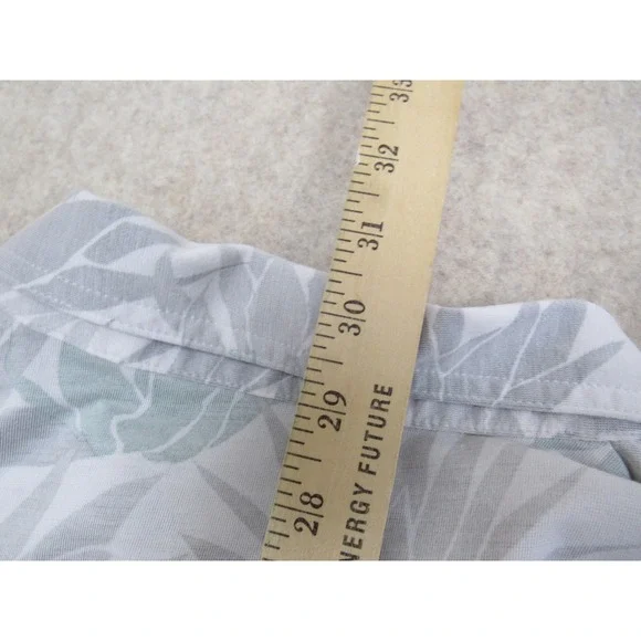 Travis Mathew Mens Gray Green Tropical Leaf Golf Polo Shirt 1MW520 Size L - Picture 8 of 8